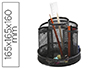 ORGANIZADOR DE SECRETARIA Q-CONNECT METALICO GIRATORIO PRETO 165X165X160 MM