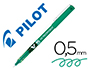 MARCADOR PILOT PONTA FINA V-5 VERDE 0.5 MM