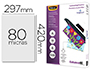 BOLSA DE PLASTIFICAR FELLOWES BRILHO DIN A3 80 MICRONS PACK 100 UNIDADES