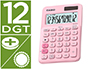 CALCULADORA CASIO MS-20UC-PK SECRETARIA 12 DIGITOS TAX +/- COR ROSA