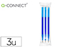 RECARGA ESFEROGRAFICA Q-CONNECT RETRATIL KF11058 APAGAVEL AZUL CAIXA DE 3 UNIDADES