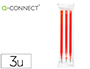 RECARGA ESFEROGRAFICA Q-CONNECT RETRATIL KF11059 APAGAVEL VERMELHO CAIXA DE 3 UNIDADES