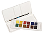 AGUARELA DALER ROWNEY AQUAFINE TRAVEL CONJUNTO COM PINCEL CAIXA DE 12 CORES SORTIDAS