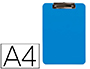 PORTA NOTAS Q-CONNECT PLASTICO DIN A4 CELESTE 2,5MM