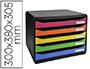 BLOCO CLASSIFICADOR DE SECRETARIA EXACOMPTA BIG-BOX PLUS APAISADA IDERAMA ARLEQUIN 5 GAVETAS MULTICOLOR 270X355X271 MM