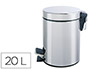 CESTO DE PAPEIS Q-CONNECT COM PEDAL CROMADO 43X29CM CAPACIDADE 20 LITROS
