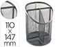 PORTA LAPIS Q-CONNECT METAL REDE PRATA COM 3 COMPARTIMENTOS DIAMETRO 110 ALTURA 147 MM