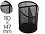 PORTA LAPIS Q-CONNECT METAL REDE PRETA COM 3 COMPARTIMENTOS DIAMETRO 110 ALTURA 147 MM