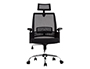 CADEIRA DE DIRECAO Q-CONNECT FONDI ERGONOMICA BASE METAL ENCOSTO ALTO COM APOIO DE CABECA REGULAVEL EM ALTURA