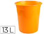 CESTO PLASTICO Q-CONNECT LARANJA TRANSLUCIDO 13 LITROS