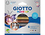 CONJUNTO GIOTTO MAKE UP 6 LAPIS COSMETICOS CORES METALICAS