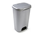 CONTENTOR PLASTICFORTE PLASTICO COM PEDAL 50 LITROS COR PRATA 410X360X635 MM