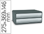 BLOCO CLASSIFICADOR DE GAVETAS CEP MOOV UP RECICLADO 80% 2 GAVETAS COR CINZA 275X369X146 MM