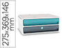 BLOCO CLASSIFICADOR DE GAVETAS CEP MOOV UP RECICLADO 80% COM FECHADURA 2 GAVETAS COR AZUL /CINZA 275X369X146 MM