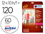 ETIQUETA ADESIVA AVERY BRILHANTE INVISIVEL REDONDA PARA IMPRESSORA LASER 60 MM CAIXA DE 120