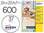 ETIQUETA ADESIVA AVERY BRANCA REDONDA REMOVIVEL PARA IMPRESSORA LASER INJEO DE TINTA E FOTOCOPIADORA 37 MM