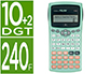 CALCULADORA MILAN CIENTIFICA M240 SILVER 2 LINHAS 240 FUNCOES 10+2 DIGITOS COR VERDE TURQUESA COM TAMPA COR PRATA