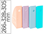 PORTA REVISTAS EXACOMPTA AQUAREL MAG-CUBE SET DE 4 UNIDADES CORES PASTEL 266X328X305 MM