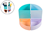 PORTA LAPIS EXACOMPTA AQUAREL THE QUARTER MODULABLE CORES PASTEL