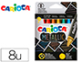 LAPIS DE CERA CARIOCA METALLIC TRIANGULAR CAIXA DE 8 CORES SORTIDAS