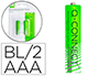 PILHA Q-CONNECT ALCALINA AAA 1000 MAH RECARREGAVEL BLISTER DE 2 UNIDADES
