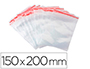 BOLSA PLASTICO AUTO SELADA Q-CONNECT 150X200 MM PACK DE 100 UNIDADES