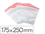 BOLSA PLASTICO AUTO SELADA Q-CONNECT 175X250 MM PACK DE 100 UNIDADES
