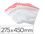 BOLSA PLASTICO AUTO SELADA Q-CONNECT 275X450 MM PACK DE 100 UNIDADES