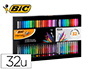 MARCADOR BIC INTESITY COLLECTION ESTOJO DE 32 UNIDADES CORES SORTIDAS