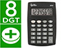 CALCULADORA LIDERPAPEL DE BOLSO XF01 8 DIGITOS PILHAS COR PRETO 99X64X9 MM