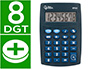 CALCULADORA LIDERPAPEL DE BOLSO XF02 8 DIGITOS PILHAS COR AZUL 99X64X9 MM