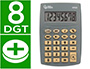 CALCULADORA LIDERPAPEL DE BOLSO XF03 8 DIGITOS PILHAS COR CINZA 99X64X9 MM