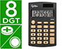 CALCULADORA LIDERPAPEL DE BOLSO XF05 8 DIGITOS SOLAR E PILHAS COR PRETO 98X62X8 MM