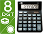 CALCULADORA LIDERPAPEL DE SECRETARIA XF16 8 DIGITOS SOLAR E PILHAS COR PRETO 127X105X24 MM