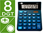 CALCULADORA LIDERPAPEL DE SECRETARIA XF17 8 DIGITOS SOLAR E PILHAS COR AZUL 127X105X24 MM