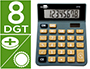 CALCULADORA LIDERPAPEL DE SECRETARIA XF18 8 DIGITOS SOLAR E PILHAS COR CINZA 127X105X24 MM