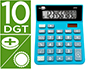 CALCULADORA LIDERPAPEL DE SECRETARIA XF21 10 DIGITOS SOLAR E PILHAS COR AZUL 127X105X24 MM