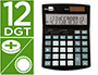 CALCULADORA LIDERPAPEL DE SECRETARIA XF27 12 DIGITOS TAXAS SOLAR E PILHAS COR PRETO 155X115X25 MM