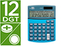 CALCULADORA LIDERPAPEL DE SECRETARIA XF28 12 DIGITOS SOLAR E PILHAS COR AZUL 155X115X25 MM