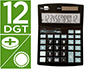 CALCULADORA LIDERPAPEL DE SECRETARIA XF30 12 DIGITOS TAXAS SOLAR E PILHAS COR PRETO 190X140X25 MM