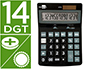 CALCULADORA LIDERPAPEL DE SECRETARIA XF31 14 DIGITOS SOLAR E PILHAS COR PRETO 170X122X35 MM