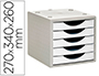 BLOCO CLASSIFICADOR DE GAVETAS ARCHIVO 2000 5 GAVETAS COR BRANCO OPACO 270X340X260 MM