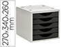 BLOCO CLASSIFICADOR DE GAVETAS ARCHIVO 2000 5 GAVETAS COR PRETO OPACO 270X340X260 MM