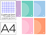 CADERNO AGRAFADO LIDERPAPEL 360 CAPA DE PLASTICO DIN A4 48 F 90 GR 5 MM DUPLA MARGEM CORES PASTEL SORTIDAS