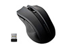RATO Q-CONNECT OTICO SEM FIOS 1000 DPI RECETOR USB 2,4 GHZ PRETO