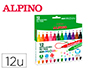 MARCADOR ALPINO DUO STAMPER CAIXA DE 12 UNIDADES CORES SORTIDAS