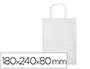 SACO DE PAPEL Q-CONNECT CELULOSE BRANCO XS COM ASA TORCIDA 180X240X80 MM