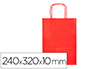 SACO DE PAPEL Q-CONNECT CELULOSE VERMELHO S COM ASA TORCIDA 240X320X10 MM