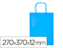 SACO DE PAPEL Q-CONNECT CELULOSE CELESTE M COM ASA TORCIDA 270X370X12 MM