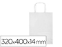 SACO DE PAPEL Q-CONNECT CELULOSE BRANCO L COM ASA TORCIDA 320X400X14 MM